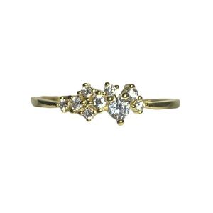 CZ Cluster Minimalistic dainty cluster ring
